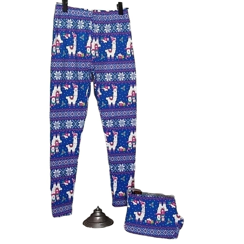 LLAMA Christmas Leggings Size Small & Medium - No Boundaries